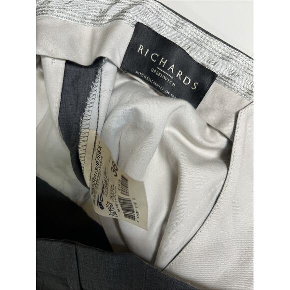 Zanella Bennett Pants Mens Dress Pants Sz 36x29 Grey Wool Pleated Made In ITALY - Picture 4 of 8